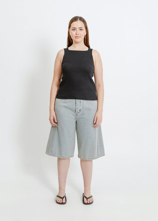 RADAR KNIT TANK / CHARCOAL