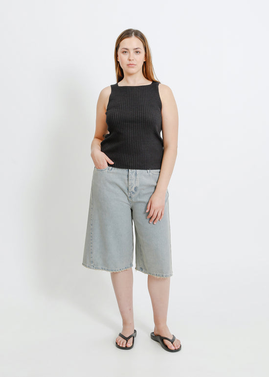RADAR KNIT TANK / CHARCOAL
