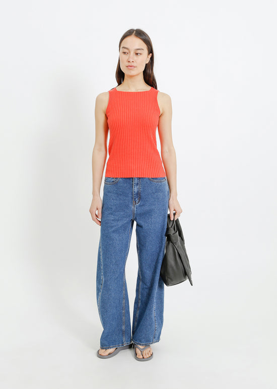 RADAR KNIT TANK / RED