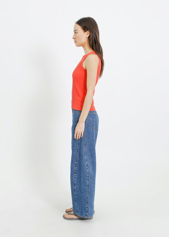RADAR KNIT TANK / RED