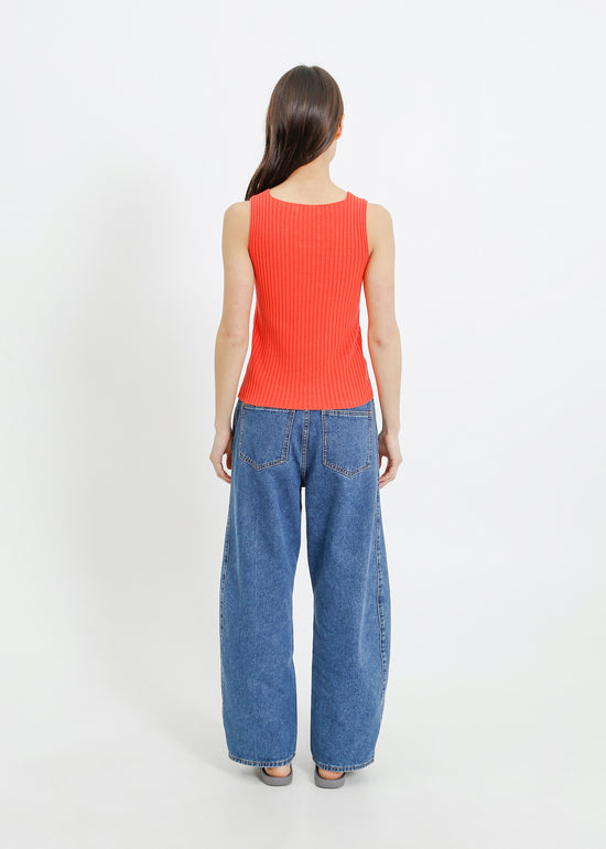 RADAR KNIT TANK / RED