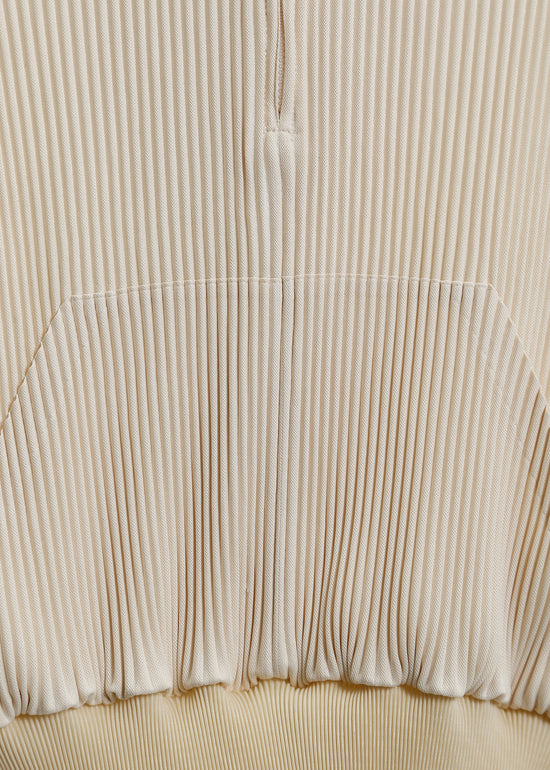 Taran Pleat Hoodie / Cream
