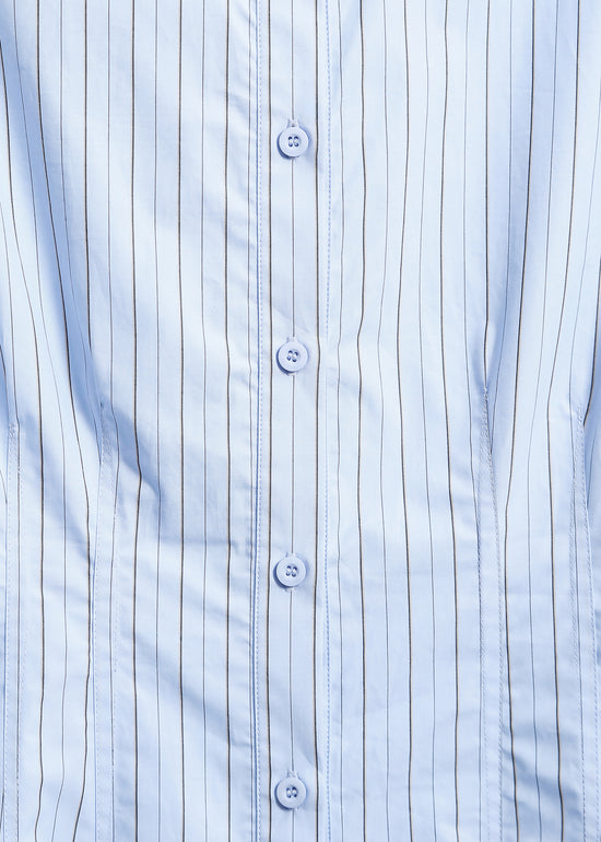 HANIYA SHIRT / BLUE-BEIGE