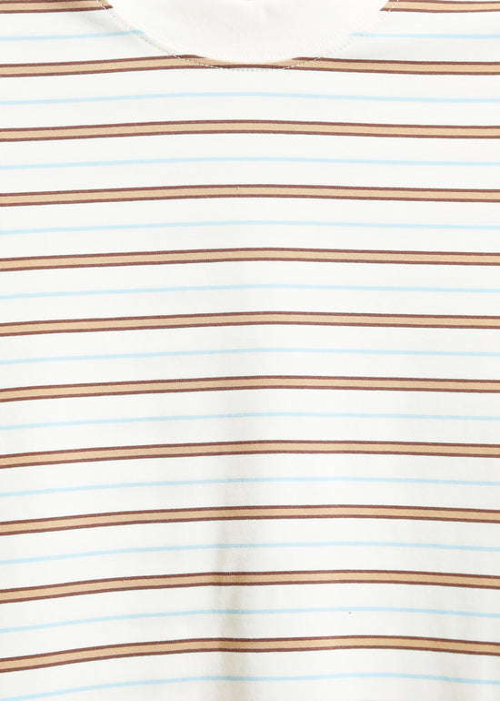 Weaver Long Sleeve Tee / Cream-Brown-Blue