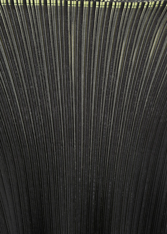 WINN PLEAT TOP / BLACK-CHARTREUSE