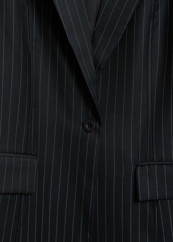 CARUSO BLAZER / BLACK-WHITE PINSTRIPE