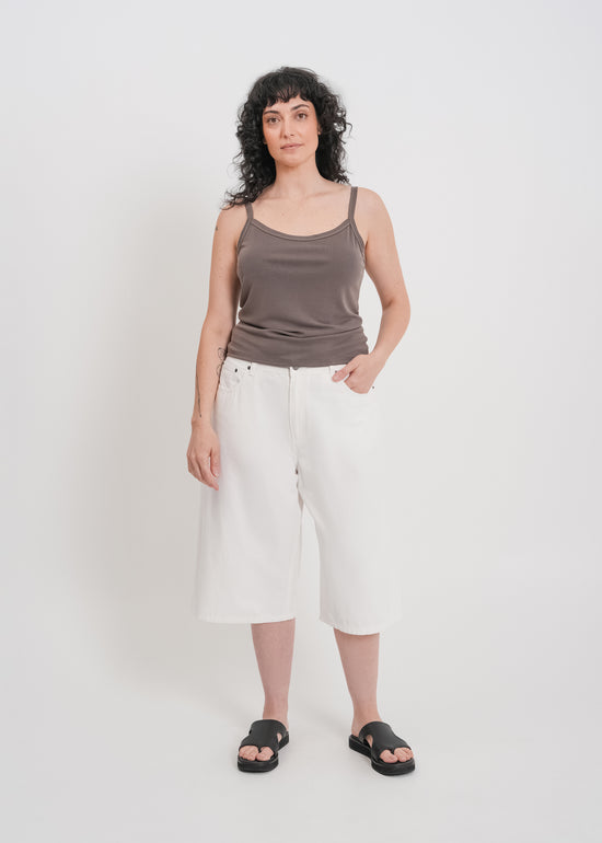 Sullivan Denim Short / White