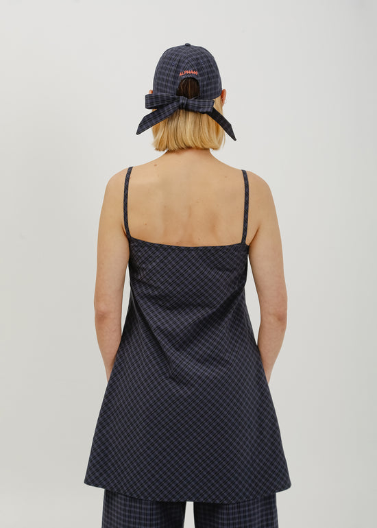 Kira Cap / Black-Navy Check