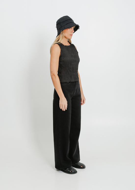 WYATT REVERSIBLE HAT / BLACK