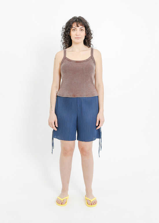 SILVANA PLEAT SHORT / TEAL