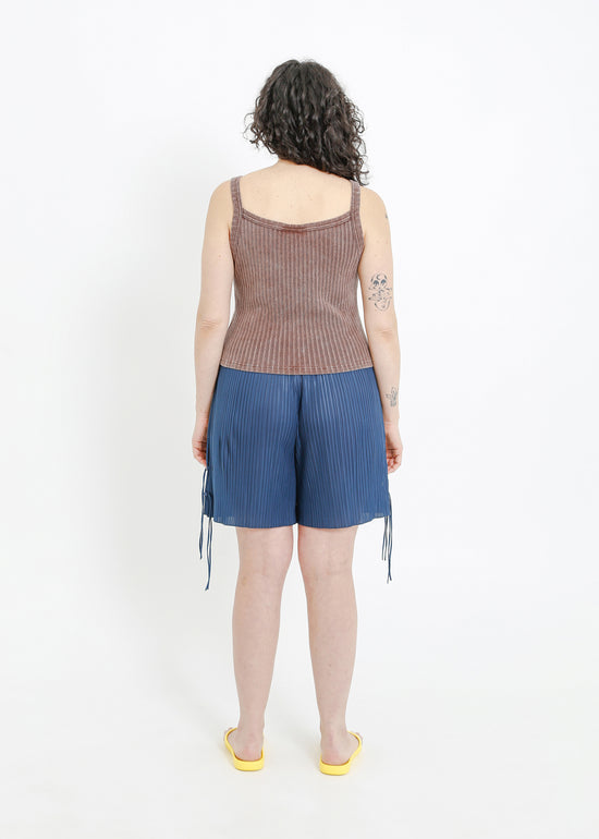SILVANA PLEAT SHORT / TEAL