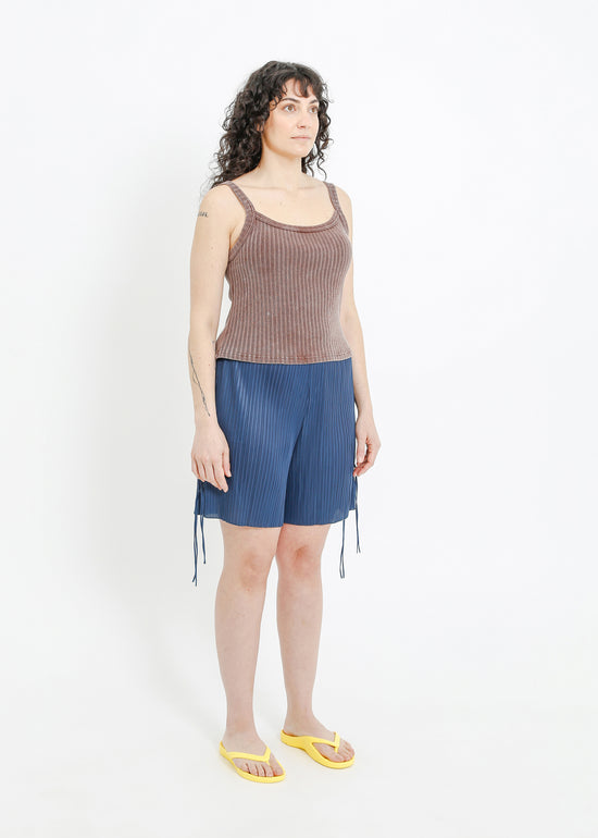 SILVANA PLEAT SHORT / TEAL