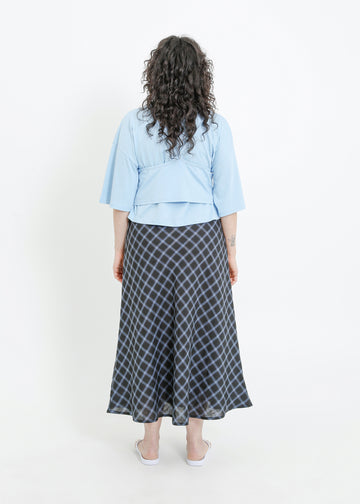 BENNIE SKIRT / BLACK-TEAL