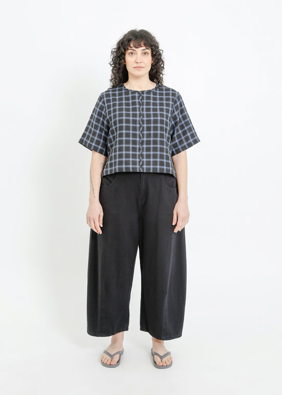 RAY TOP / BLACK-TEAL