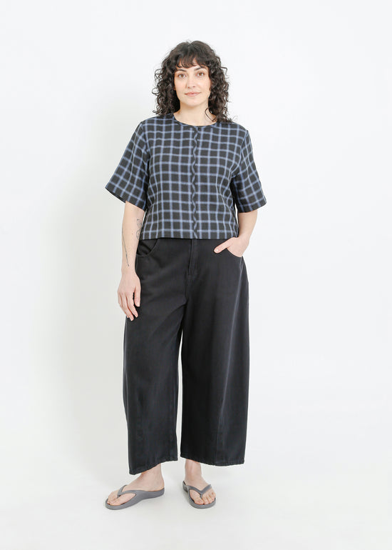 RAY TOP / BLACK-TEAL