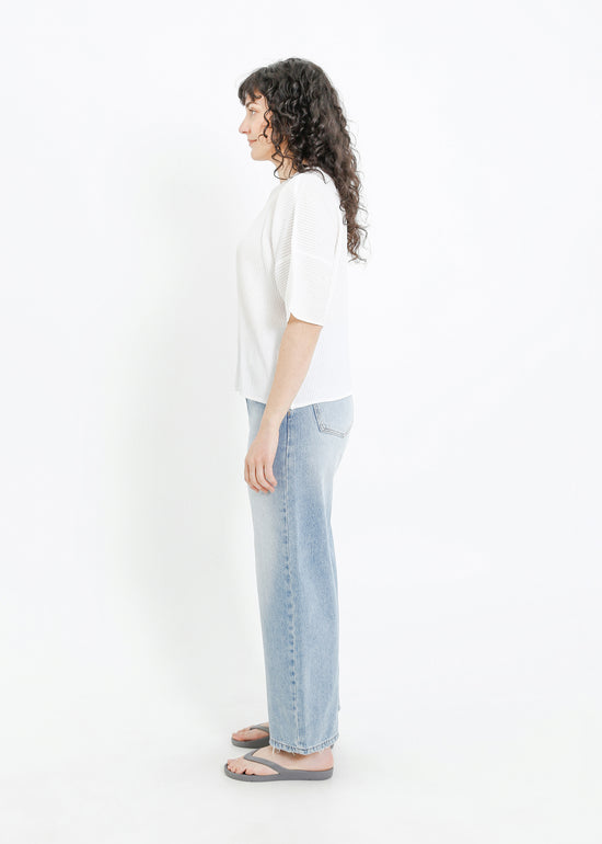 MADISON PLEAT TOP / WHITE