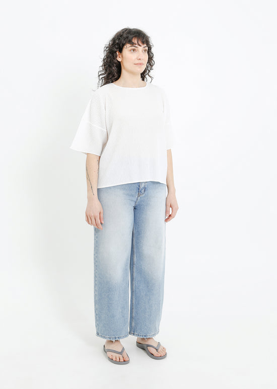 MADISON PLEAT TOP / WHITE