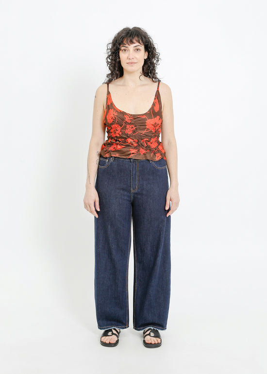 DANSON CAMI / FRAGILE BLOOMS - CHOCOLATE-POPPY