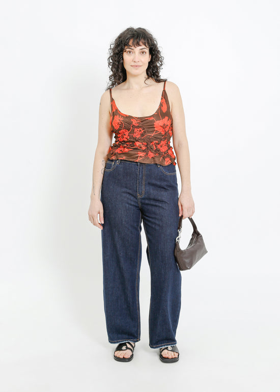 DANSON CAMI / FRAGILE BLOOMS - CHOCOLATE-POPPY