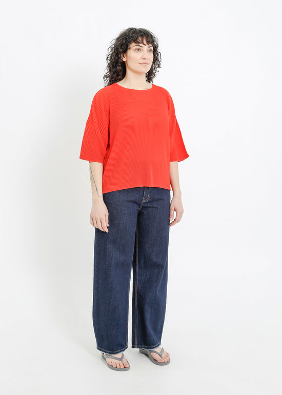 MADISON PLEAT TOP / RED