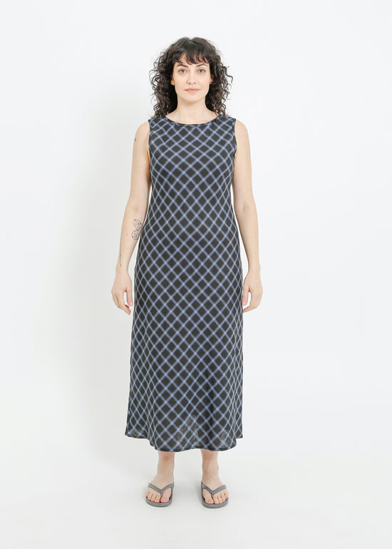 DEE DRESS / BLACK-TEAL