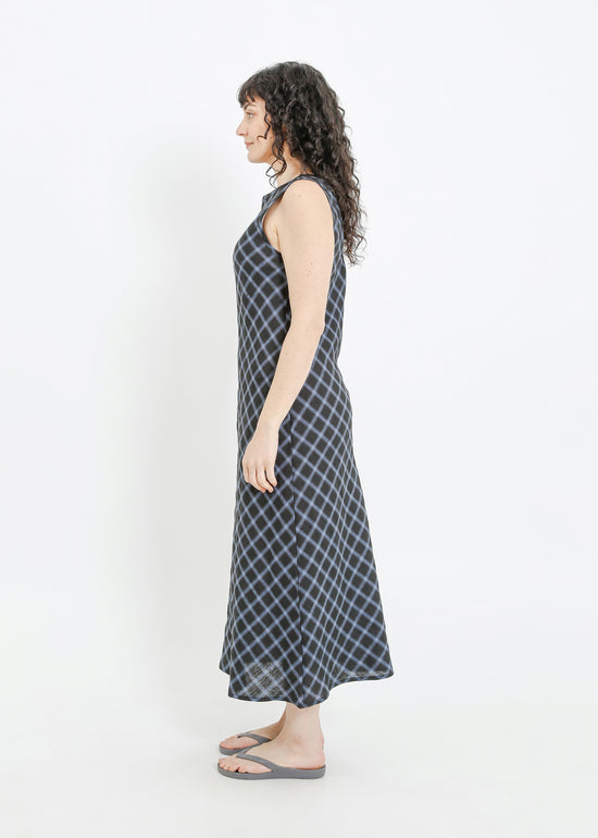 DEE DRESS / BLACK-TEAL
