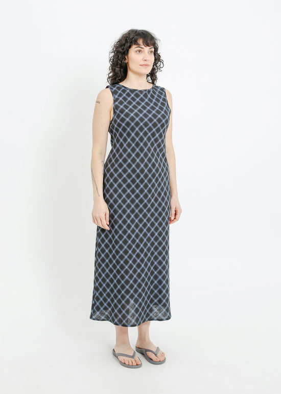 DEE DRESS / BLACK-TEAL