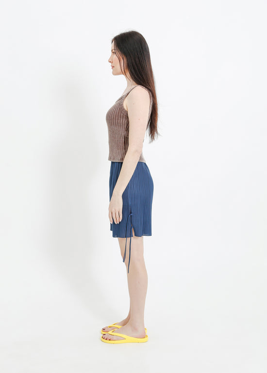 SILVANA PLEAT SHORT / TEAL