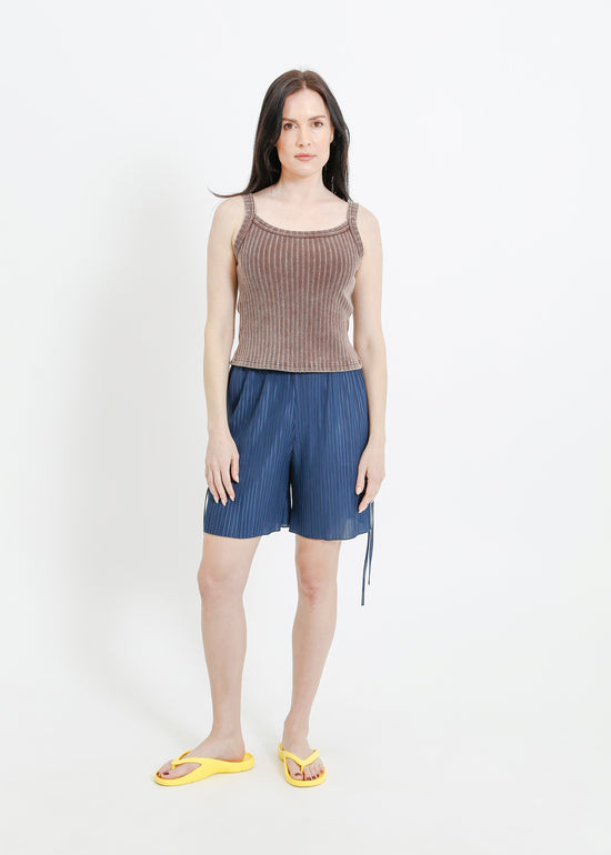 SILVANA PLEAT SHORT / TEAL