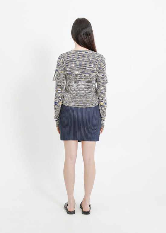 HARPER PLEAT MINI / NAVY