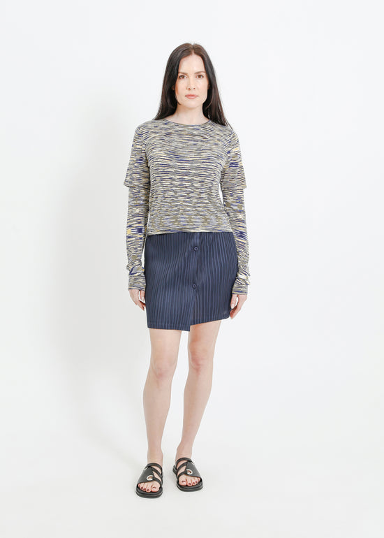 HARPER PLEAT MINI / NAVY