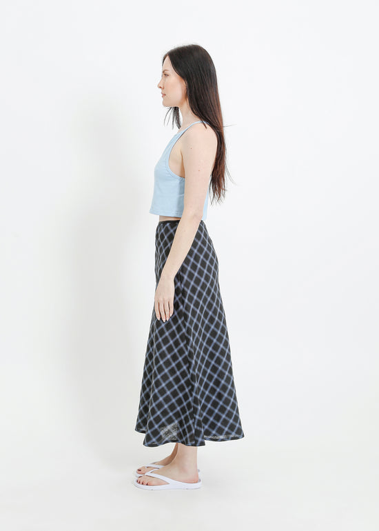 BENNIE SKIRT / BLACK-TEAL