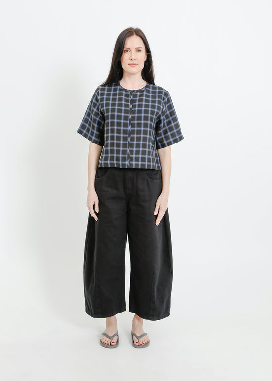 RAY TOP / BLACK-TEAL