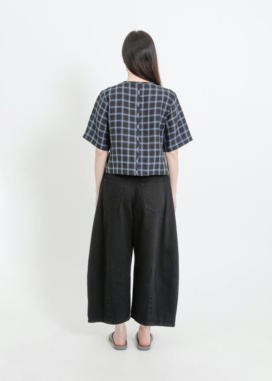 RAY TOP / BLACK-TEAL
