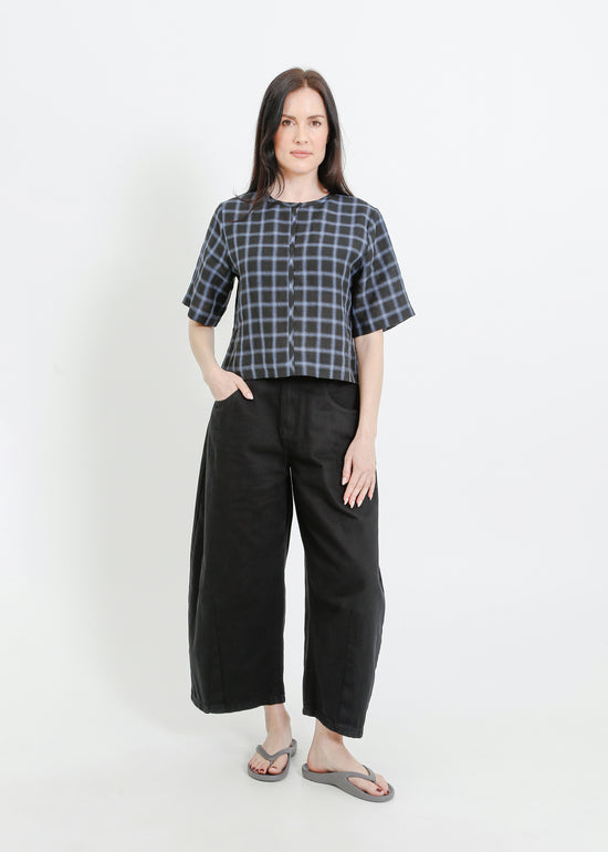 RAY TOP / BLACK-TEAL
