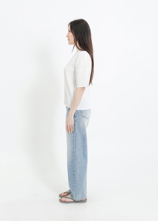 MADISON PLEAT TOP / WHITE
