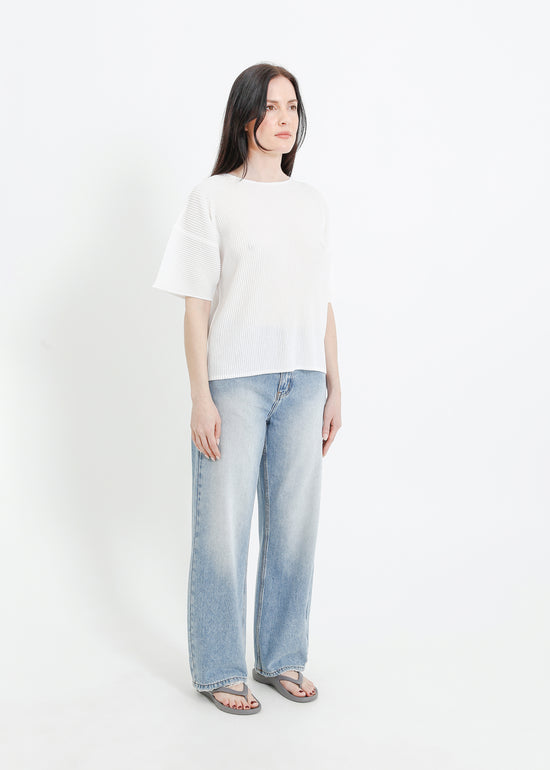 MADISON PLEAT TOP / WHITE