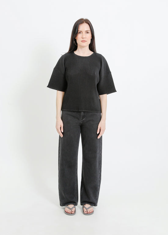 MADISON PLEAT TOP / BLACK