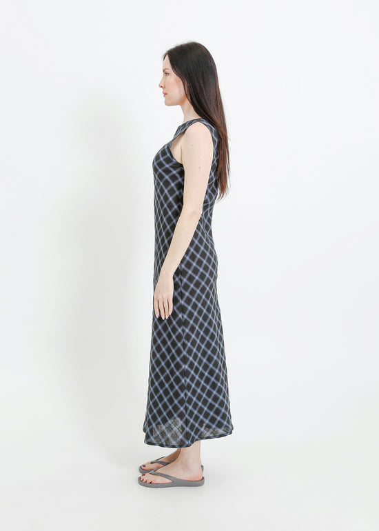 DEE DRESS / BLACK-TEAL