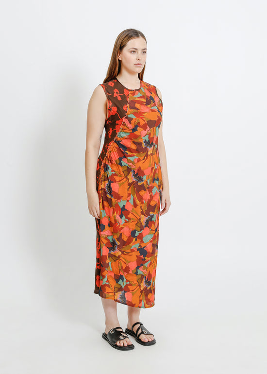 PARIS DRESS / FRAGILE BLOOMS-PEONY PARADE