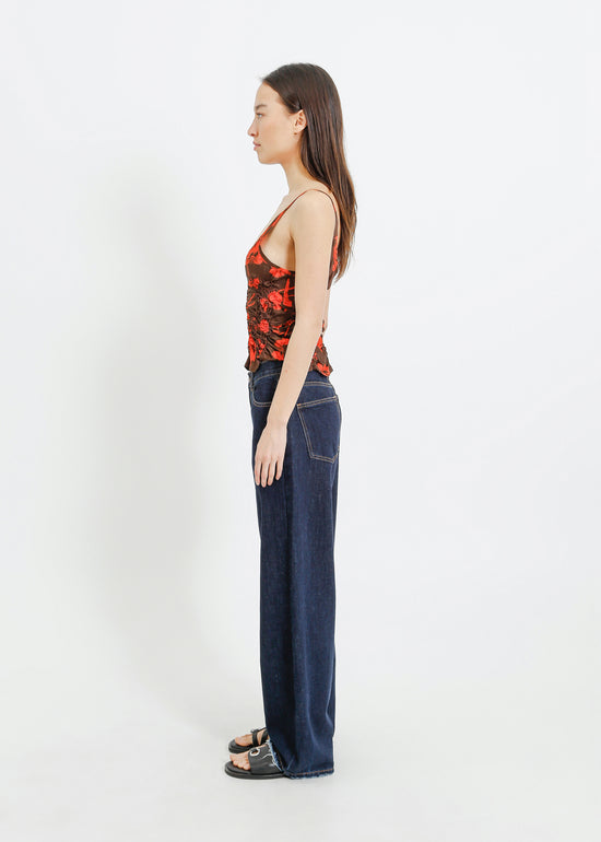 DANSON CAMI / FRAGILE BLOOMS - CHOCOLATE-POPPY