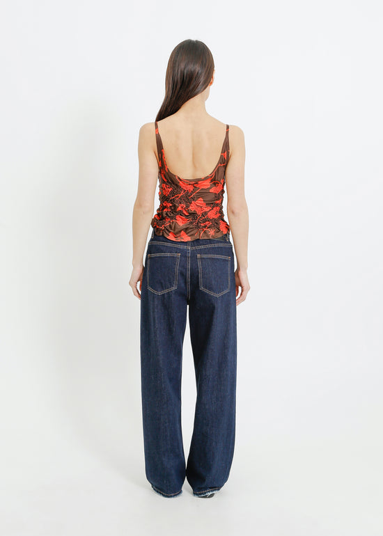 DANSON CAMI / FRAGILE BLOOMS - CHOCOLATE-POPPY