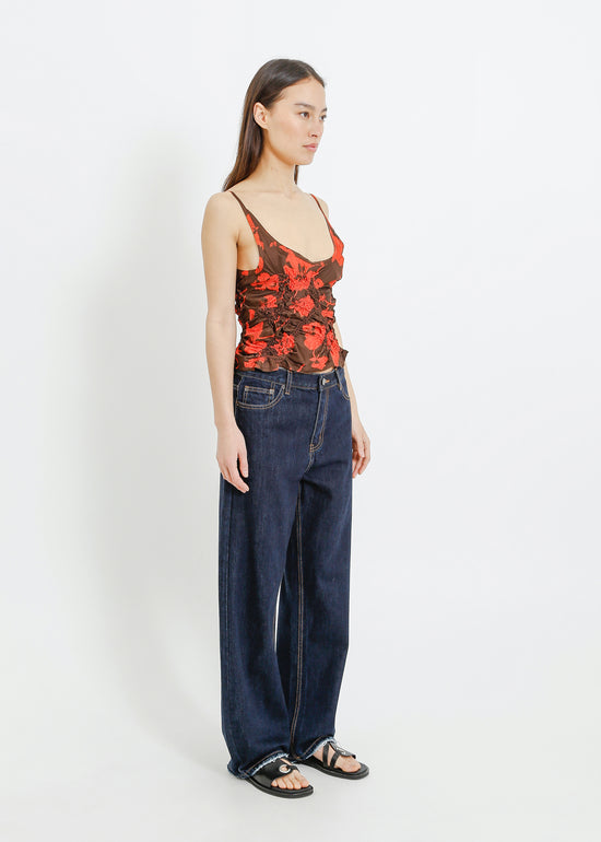 DANSON CAMI / FRAGILE BLOOMS - CHOCOLATE-POPPY
