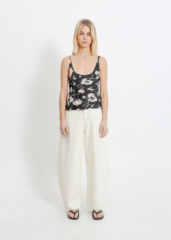DANSON CAMI / FRAGILE BLOOMS - BLACK-CREAM