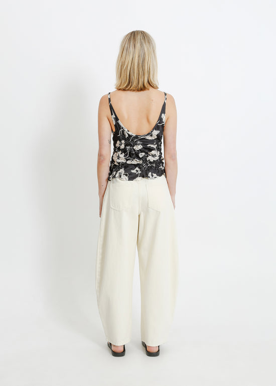 DANSON CAMI / FRAGILE BLOOMS - BLACK-CREAM