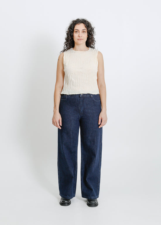 WESLEY PLEAT TANK / CREAM