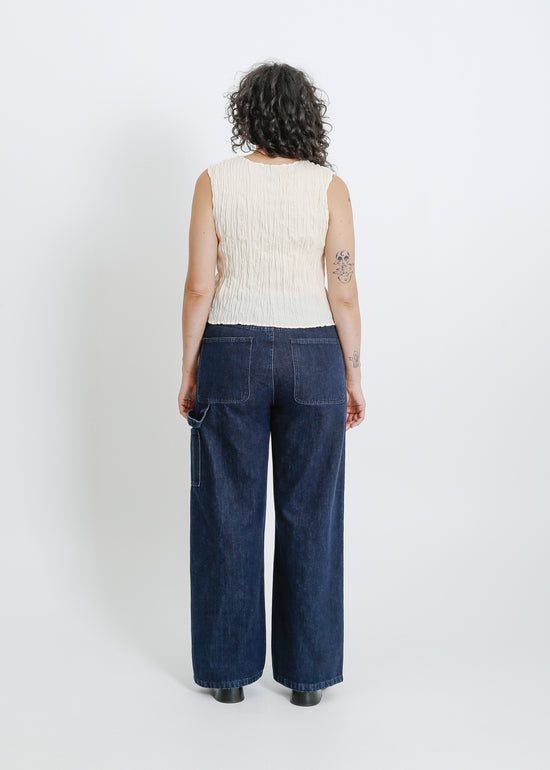 WESLEY PLEAT TANK / CREAM