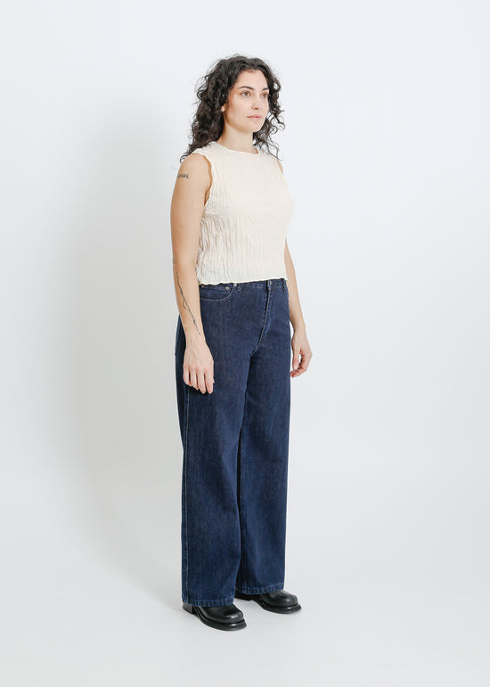 WESLEY PLEAT TANK / CREAM