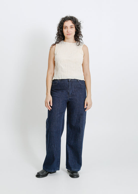 WESLEY PLEAT TANK / CREAM