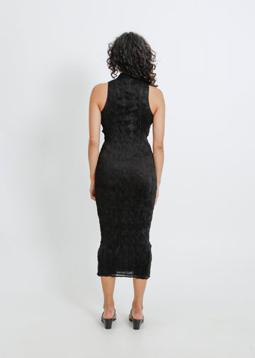 OLLIE PLEAT DRESS / BLACK
